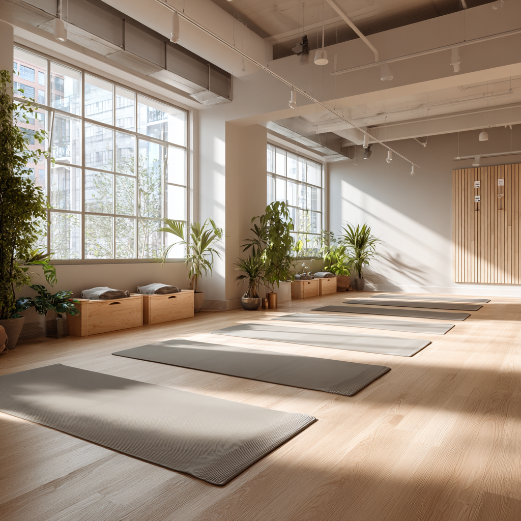 Група людей практикує йогу в природі